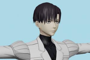 Kuki Urie Tokyo-Ghoul, male, man, people, human, xna, characters, rigged